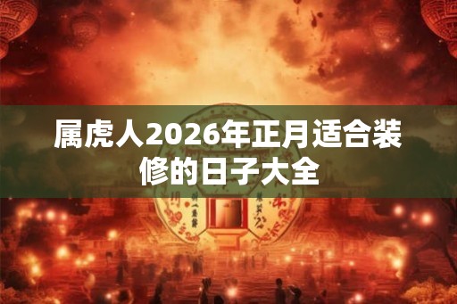 属虎人2026年正月适合装修的日子大全