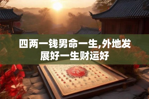 四两一钱男命一生,外地发展好一生财运好