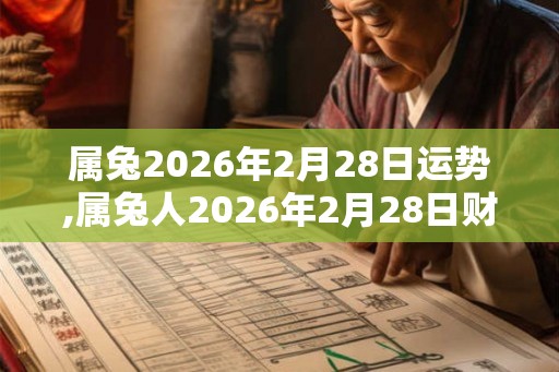 属兔2026年2月28日运势,属兔人2026年2月28日财运,生肖兔2026年2月28日运势