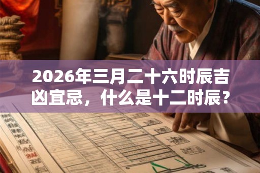 2026年三月二十六时辰吉凶宜忌，什么是十二时辰？