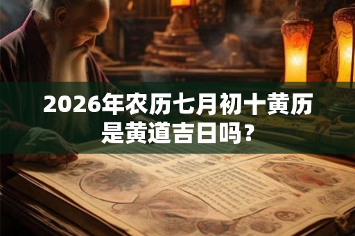 2026年农历七月初十黄历是黄道吉日吗？