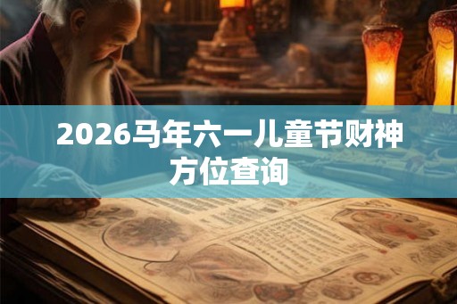 2026马年六一儿童节财神方位查询
