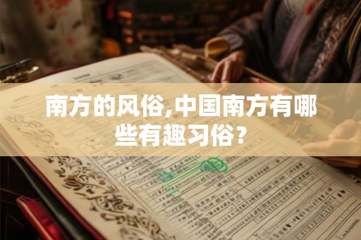 南方的风俗,中国南方有哪些有趣习俗? 南方的风俗,中国南方有哪些有趣习俗?