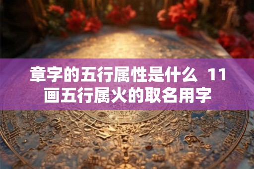 章字的五行属性是什么  11画五行属火的取名用字