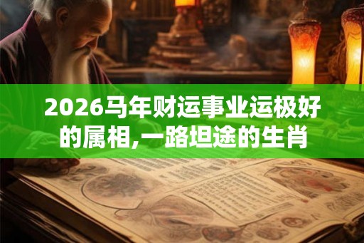 2026马年财运事业运极好的属相,一路坦途的生肖