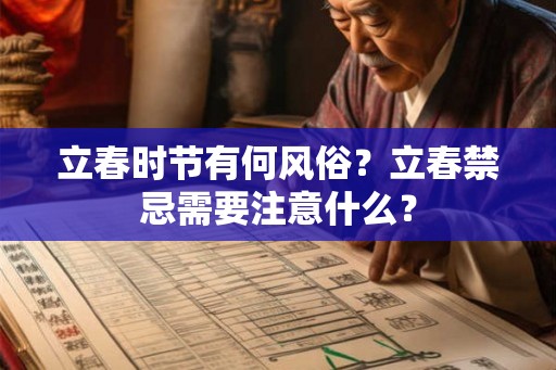立春时节有何风俗?立春禁忌需要注意什么? 立春时节有何风俗?立春禁忌需要注意什么?