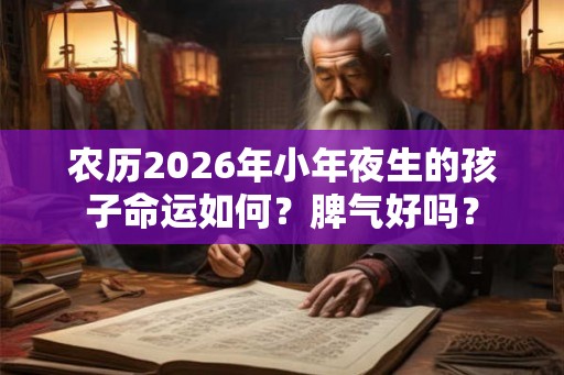 农历2026年小年夜生的孩子命运如何？脾气好吗？