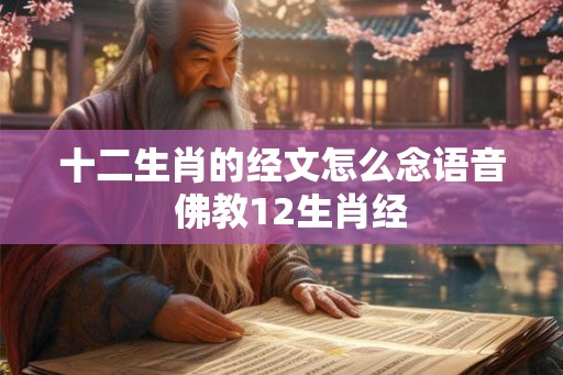 十二生肖的经文怎么念语音  佛教12生肖经