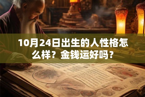 10月24日出生的人性格怎么样？金钱运好吗？