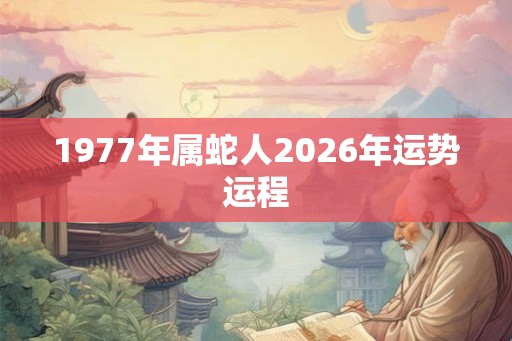 1977年属蛇人2026年运势运程