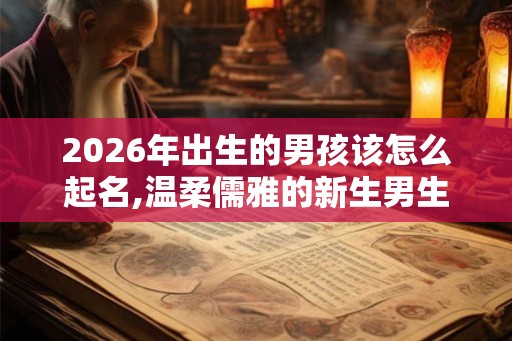 2026年出生的男孩该怎么起名,温柔儒雅的新生男生名字
