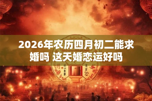 2026年农历四月初二能求婚吗 这天婚恋运好吗