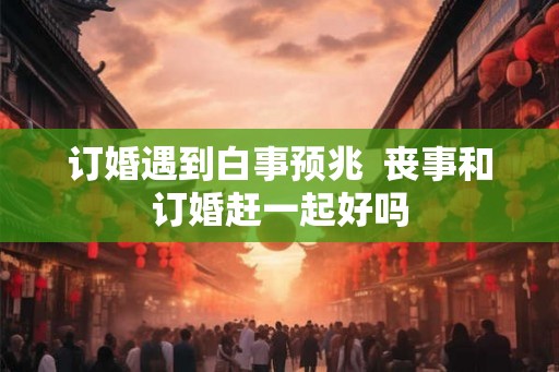 订婚遇到白事预兆 丧事和订婚赶一起好吗 订婚遇到白事预兆 丧事和订婚赶一起好吗