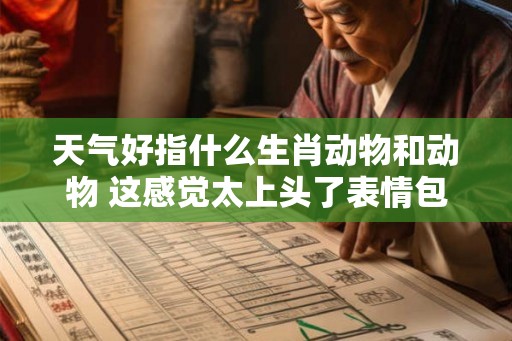 天气好指什么生肖动物和动物 这感觉太上头了表情包