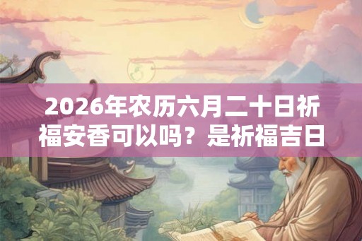 2026年农历六月二十日祈福安香可以吗？是祈福吉日吗？