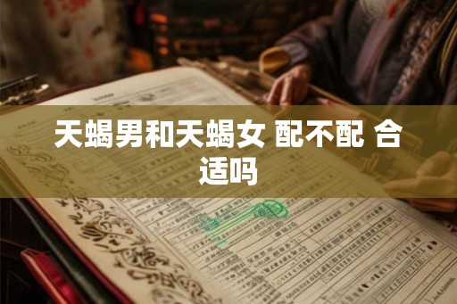 天蝎男和天蝎女 配不配 合适吗