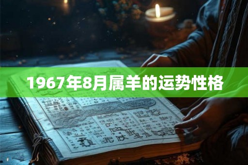 1967年8月属羊的运势性格 1967年8月属羊的运势性格