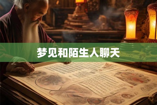 梦见和陌生人聊天