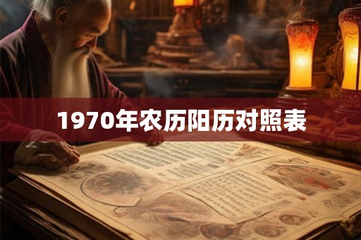 1970年农历阳历对照表 1970年农历阳历对照表