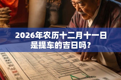 2026年农历十二月十一日是提车的吉日吗？