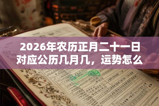2026年农历正月二十一日对应公历几月几，运势怎么样？