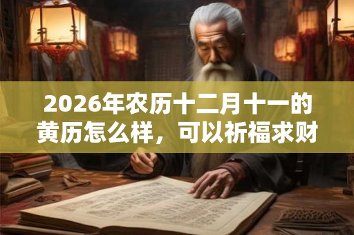 2026年农历十二月十一的黄历怎么样，可以祈福求财吗？