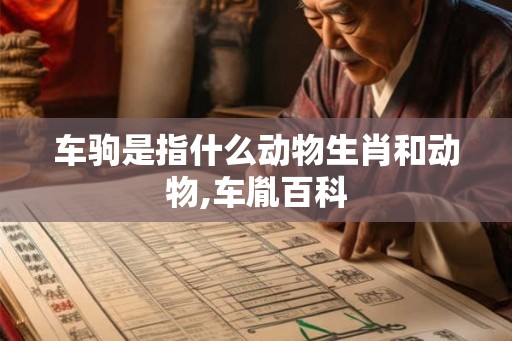 车驹是指什么动物生肖和动物,车胤百科