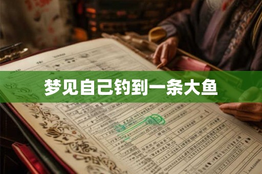 梦见自己钓到一条大鱼