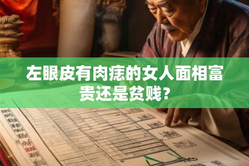 左眼皮有肉痣的女人面相富贵还是贫贱？