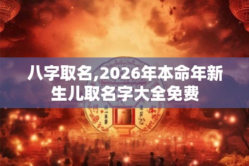 八字取名,2026年本命年新生儿取名字大全免费