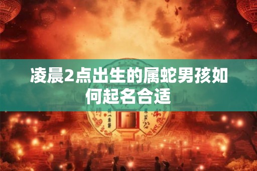 凌晨2点出生的属蛇男孩如何起名合适