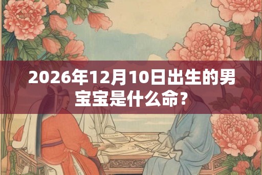 2026年12月10日出生的男宝宝是什么命？