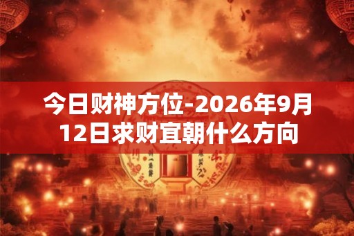 今日财神方位-2026年9月12日求财宜朝什么方向