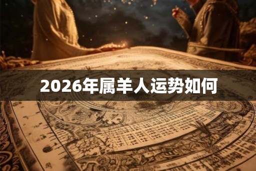 2026年属羊人运势如何