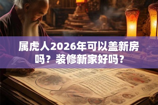 属虎人2026年可以盖新房吗？装修新家好吗？