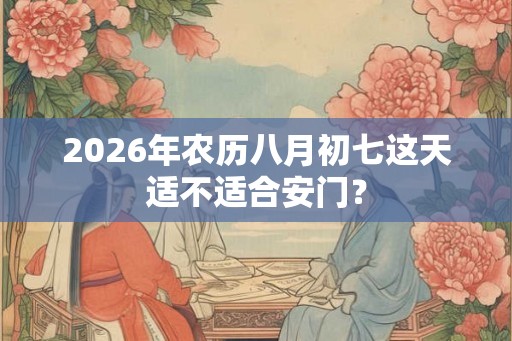 2026年农历八月初七这天适不适合安门？