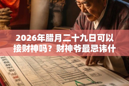 2026年腊月二十九日可以接财神吗?财神爷最忌讳什么? 2026年腊月二十九日可以接财神吗?财神爷最忌讳什么?