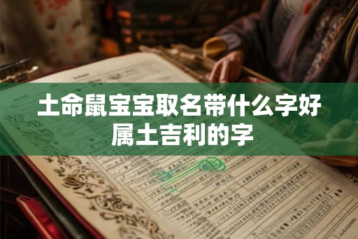 土命鼠宝宝取名带什么字好 属土吉利的字