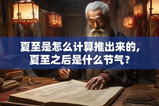 夏至是怎么计算推出来的,夏至之后是什么节气？