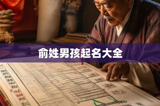 俞姓男孩起名大全