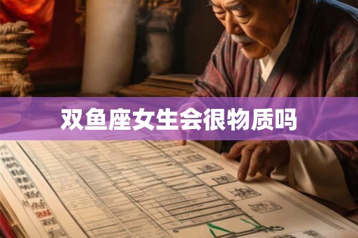 双鱼座女生会很物质吗