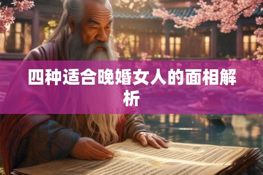 四种适合晚婚女人的面相解析