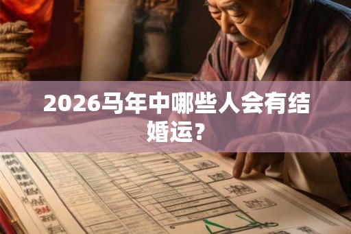 2026马年中哪些人会有结婚运? 2026马年中哪些人会有结婚运?