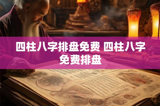 四柱八字排盘免费 四柱八字免费排盘