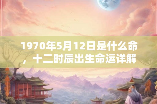1970年5月12日是什么命,十二时辰出生命运详解 1970年5月12日是什么命,十二时辰出生命运详解