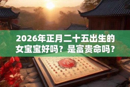 2026年正月二十五出生的女宝宝好吗？是富贵命吗？