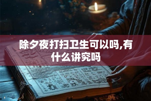 除夕夜打扫卫生可以吗,有什么讲究吗