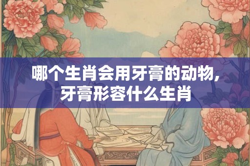 哪个生肖会用牙膏的动物,牙膏形容什么生肖