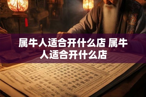 属牛人适合开什么店 属牛人适合开什么店