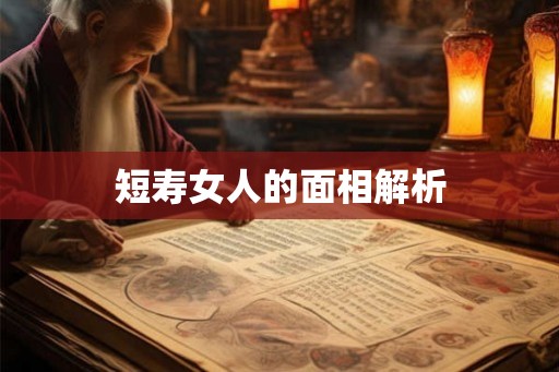 短寿女人的面相解析